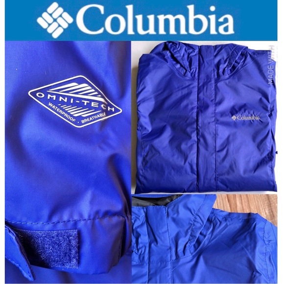 NEW COLUMBIA Timber Pointe Jacket Rain Omni-Tech w/ Hood Waterproof Medium NWOT - Picture 8 of 16